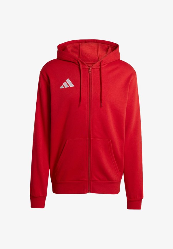 adidas Performance ADIDAS PERFORMANCE ENTRADA26 FULL ZIP HOODIE - Zip-up sweatshirt - team power red/white