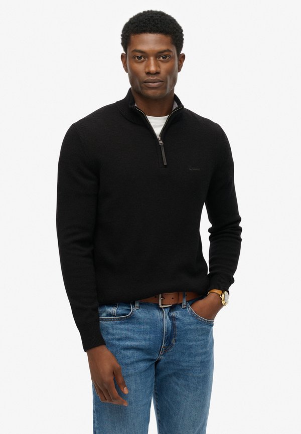 Superdry & Co HALF ZIP - Jumper - black