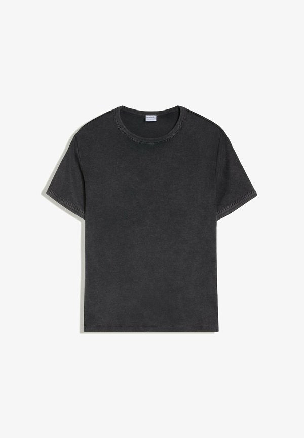 Bershka LETTERING - TSHIRT - Basic T-shirt - dark grey