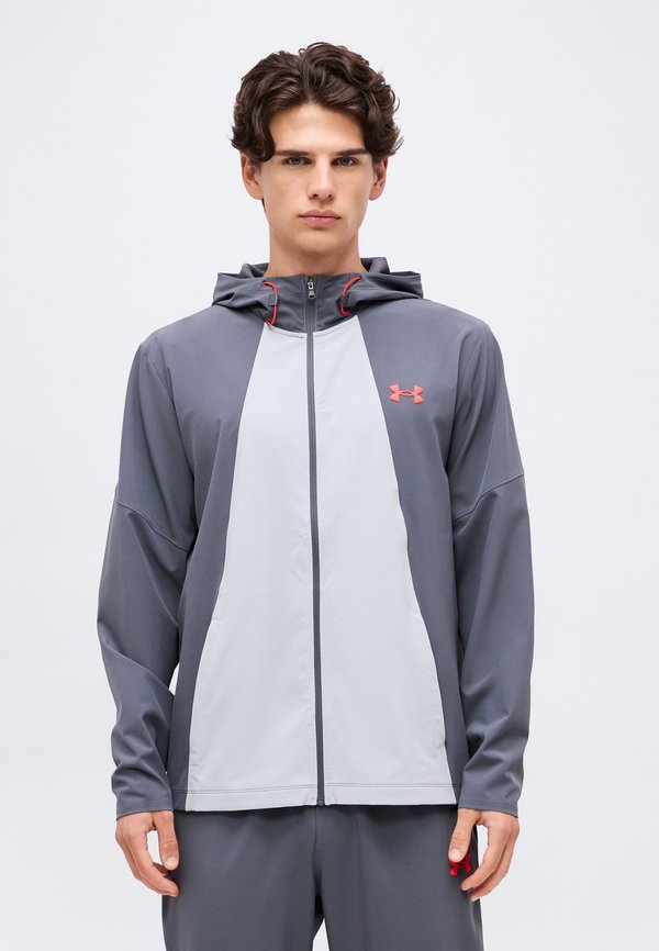 Under Armour UTILITY - Training jacket - castlerock/mod gray/racer red
