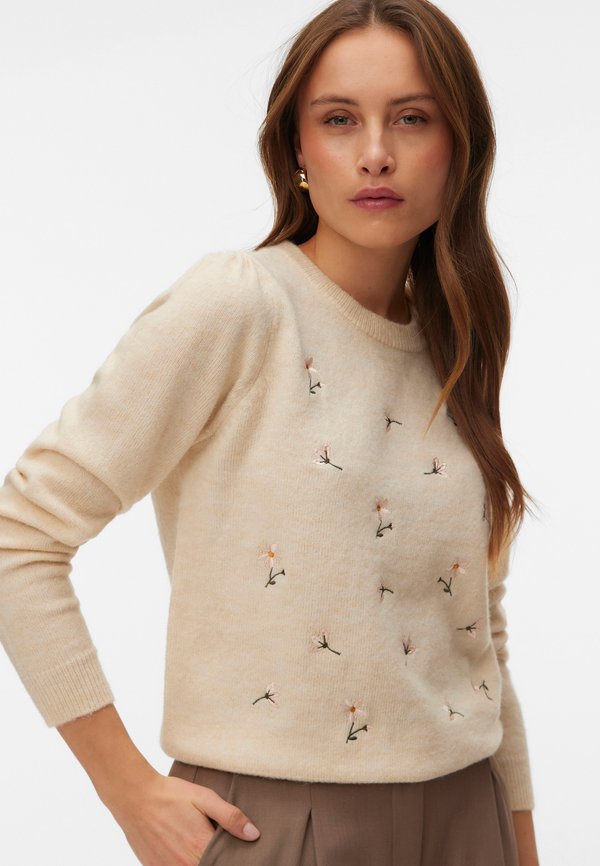 Vero Moda VMFIORELLA O NECK - Jumper - birch/pink