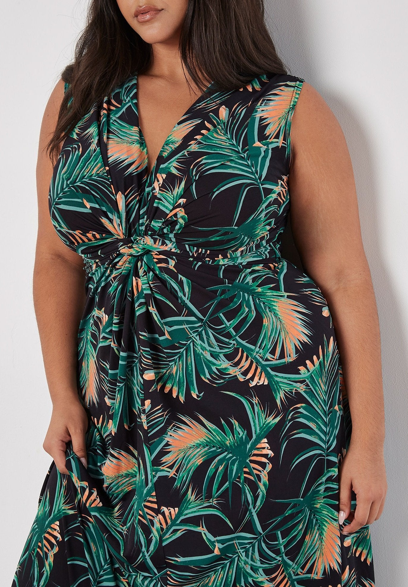 Apricot  PALM LEAF FRONT KNOT