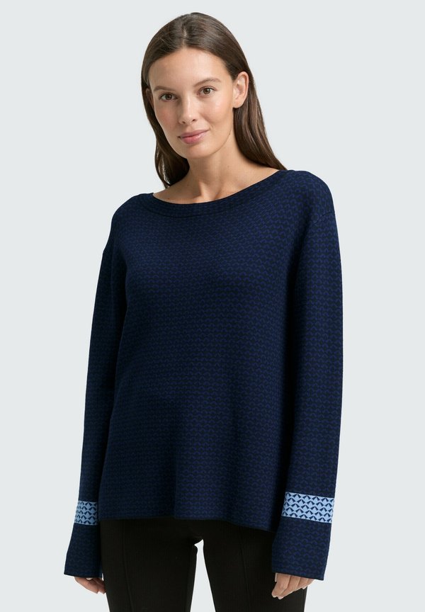 TOM TAILOR PULLOVER LOOSE FIT  - Jumper - blue mini argyle