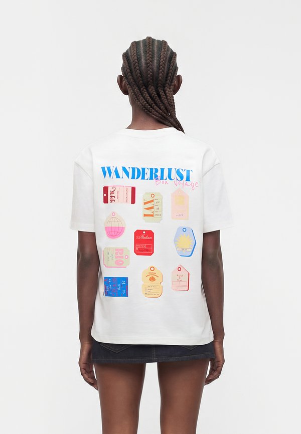 Vero Moda VMNINNA MIA BOX - Print T-shirt - snow white