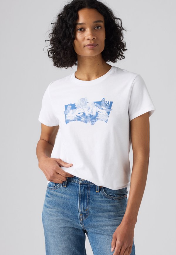 Levi's® THE PERFECT TEE - Print T-shirt - blurry flower field bw bright white