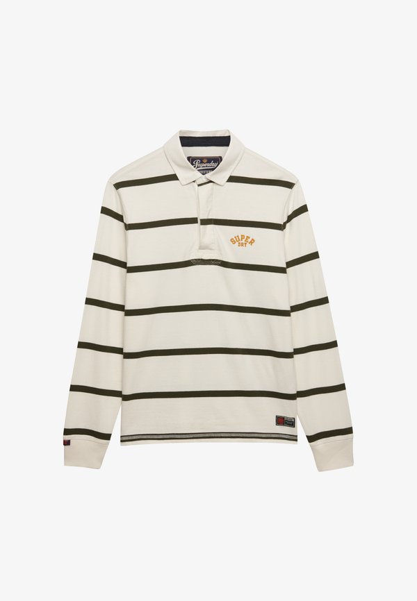 Superdry & Co SUPERDRY VINTAGE ATHLETIC STRIPE RUGBY TOP.. - Polo shirt - athletic white stripe