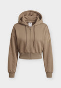 adidas Sportswear ESSENTIALS CONTEMPORARY  FULL ZIP HOODED JACKET - Zip-up sweatshirt - khaki six