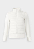 Tommy Hilfiger LIGHTWEIGHT MIXED KNIT PADDED JACKET - Light jacket - ivory silk