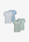 ONLY MOSTER 4 PACK - Basic T-shirt - cashmere jadeite