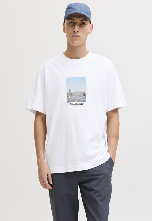 Jack & Jones T- - Print T-shirt - bright white