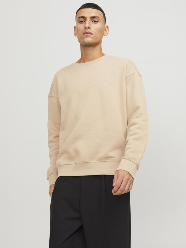 Jack & Jones BASIC CREW NECK - Sweatshirt - beige