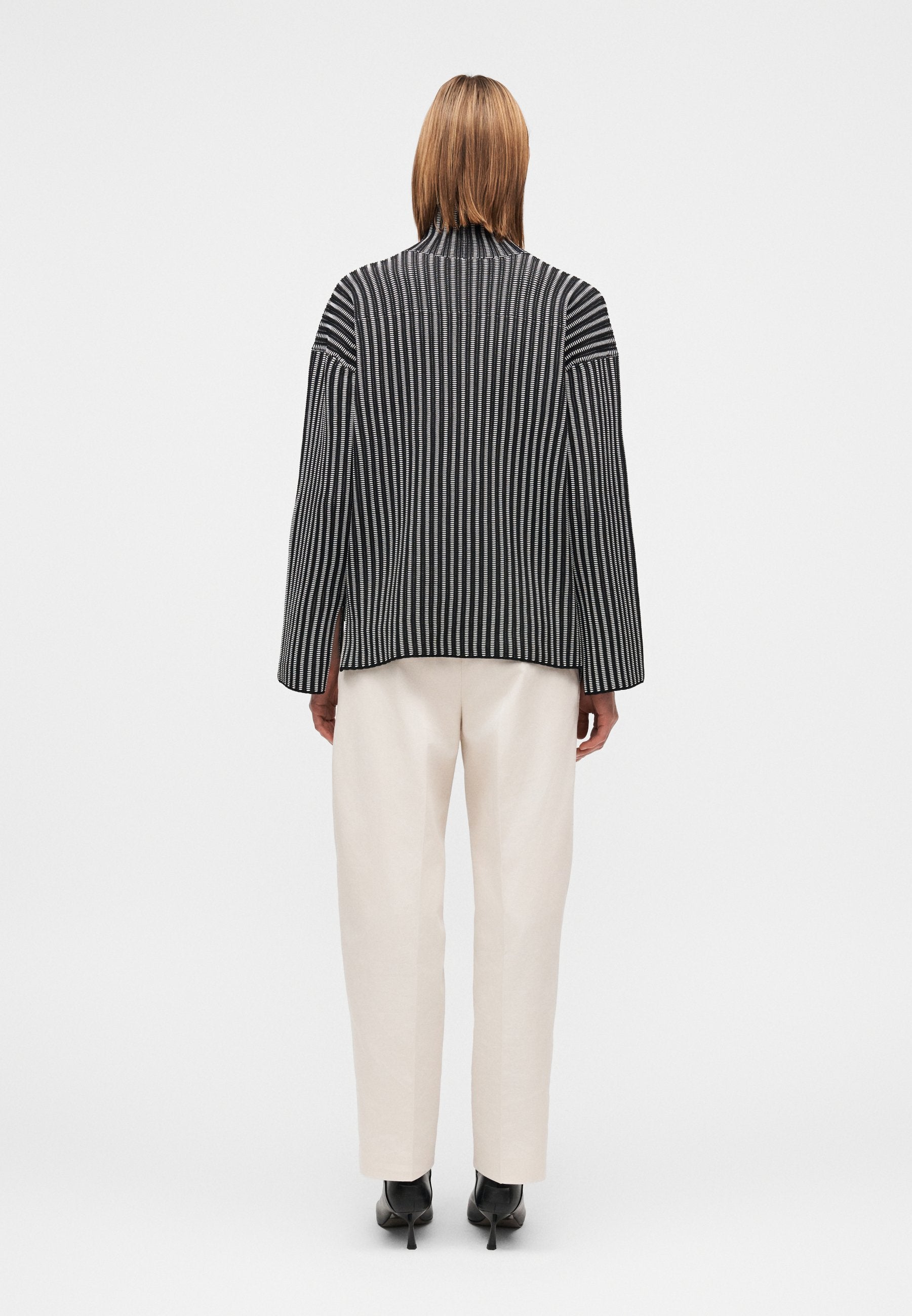 Proenza Schouler White Label ELYSIA SWEATER IN LADDER STRIPE