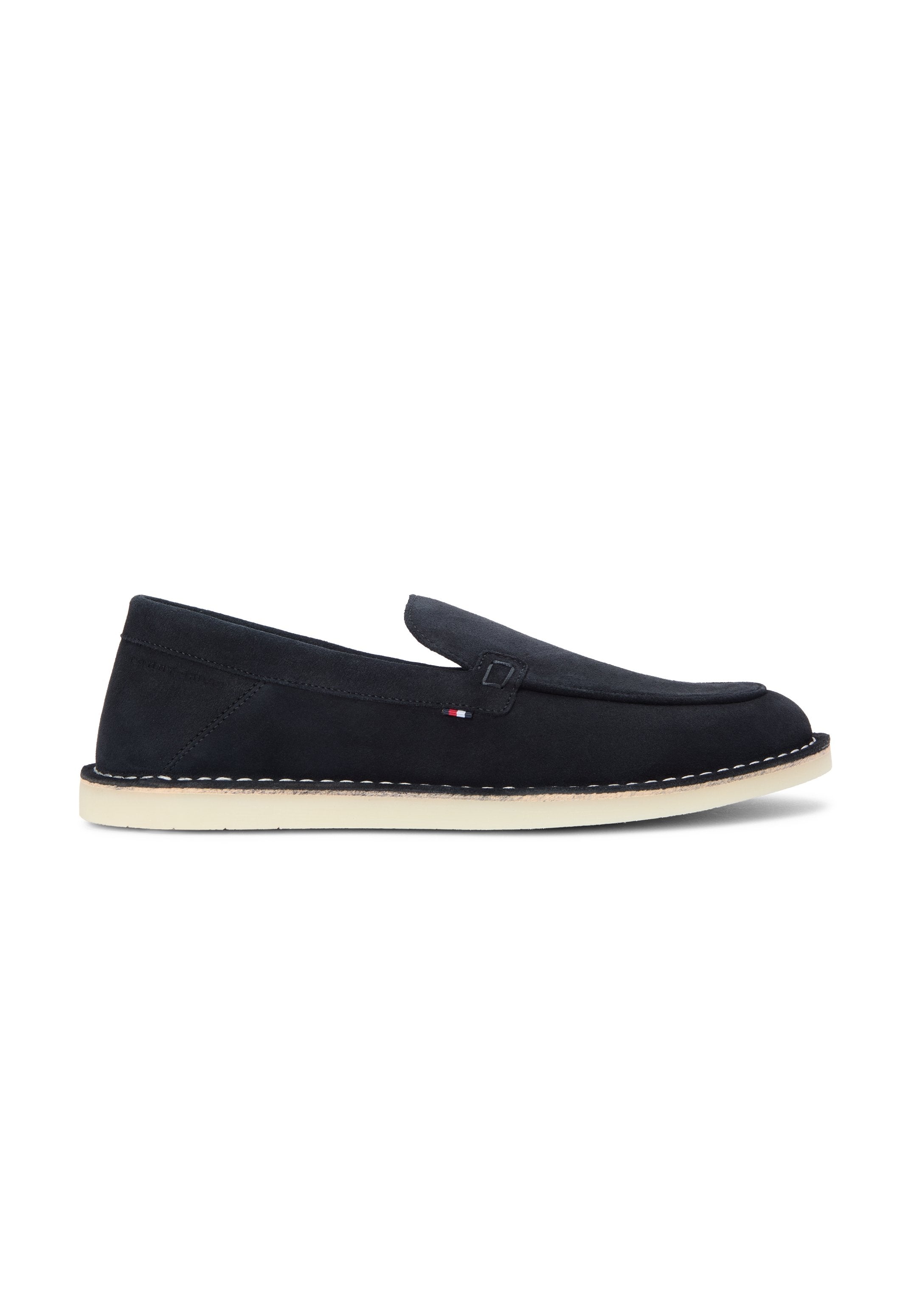 DEBOSSED LOGO TOPSTITCH SUEDE LOAFERS Media 5