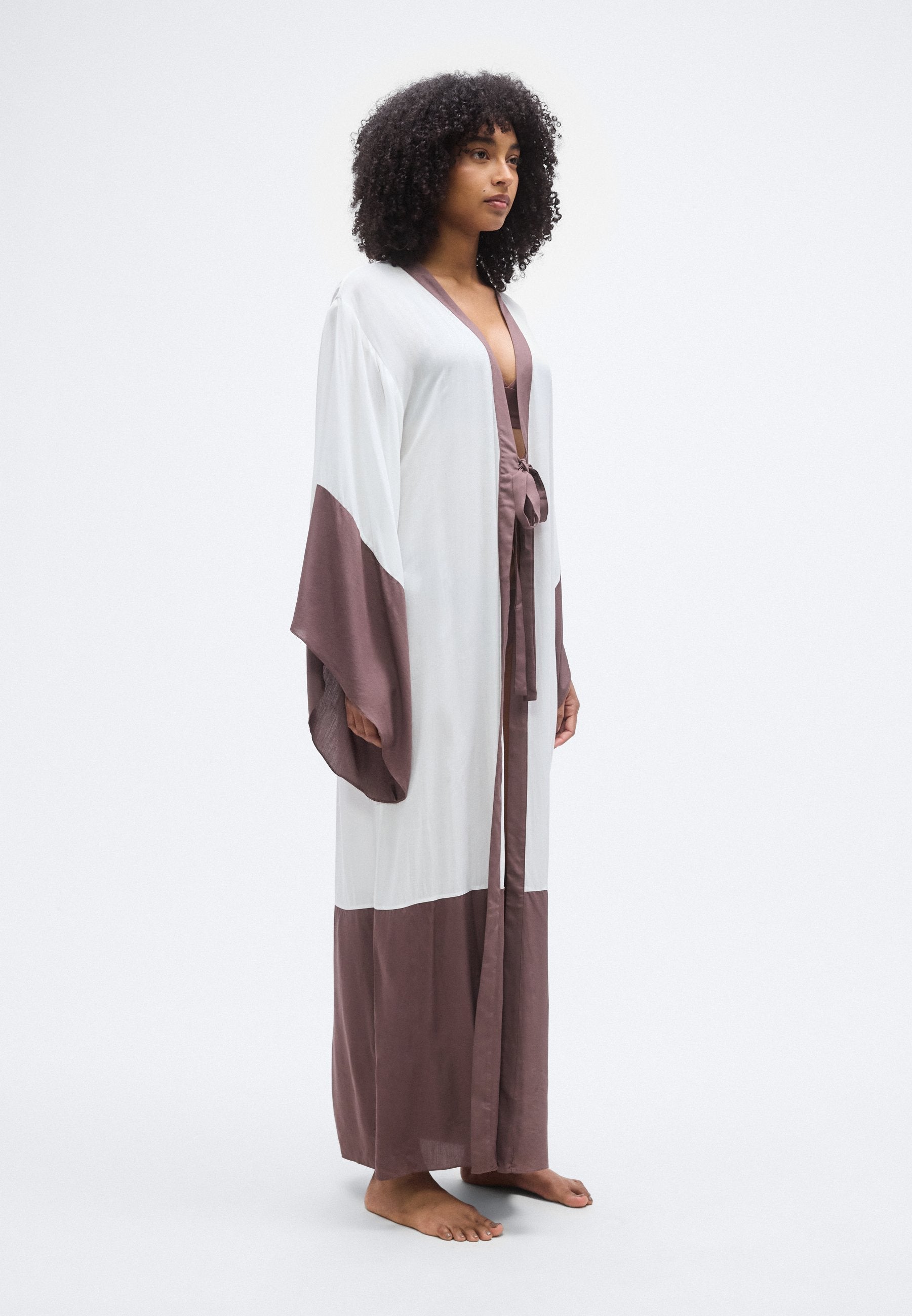 ADRIANA DEGREAS GEOMETRIC LONG ROBE