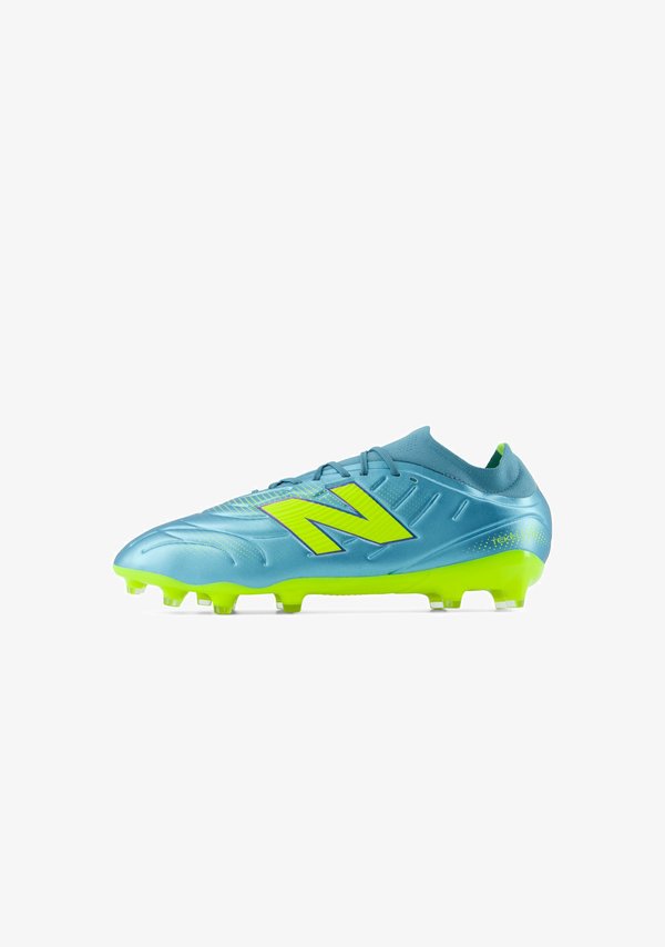 New Balance TEKELA V5 TEAM MG - Firm-ground football boots - metallic blue alkaline green