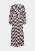 Glamorous WRAP MIDI DRESS LONG SLEEVES V NECK TIE DETAIL