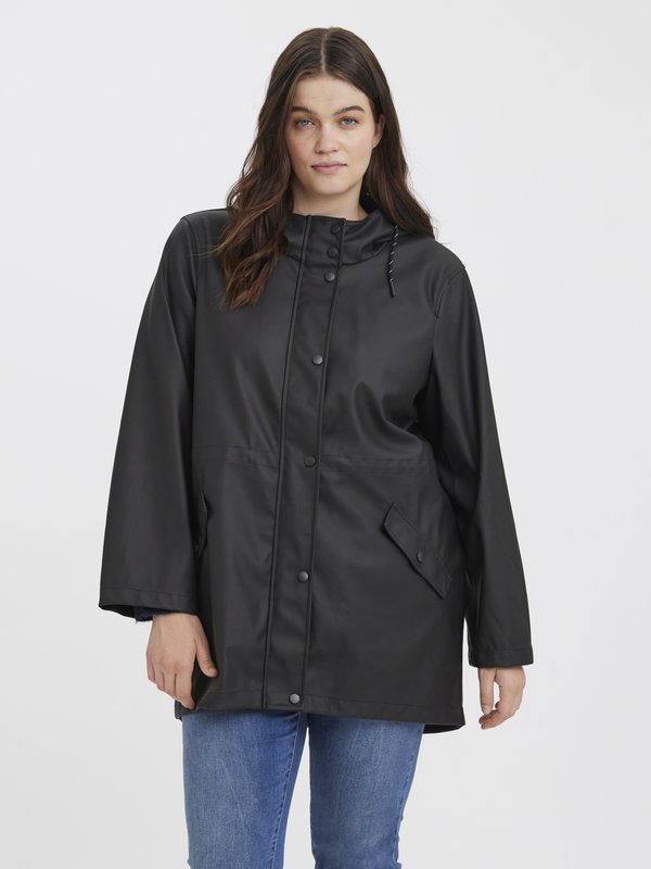 Vero Moda Curve VMCMALOU COATED JACKET - Parka - black