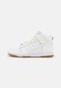 Nike Sportswear DUNK HIGH - High-top trainers - white/sail/med brown