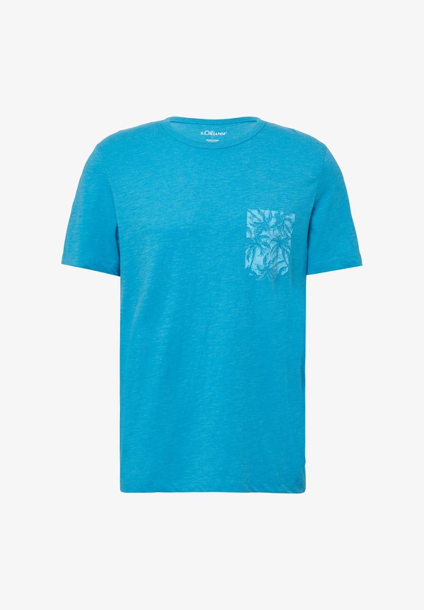 s.Oliver MIX MIT ARTWORK - Print T-shirt - türkis