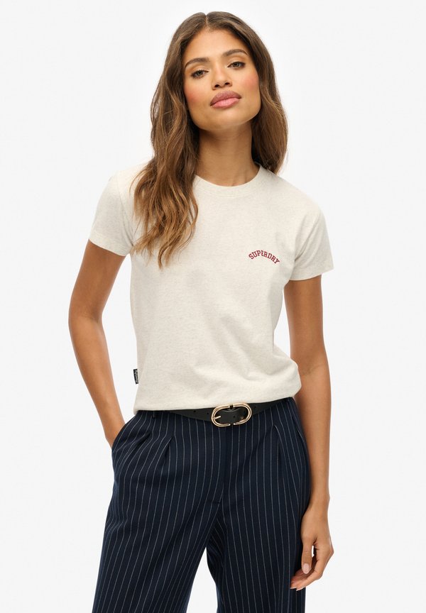 Superdry & Co SUPERDRY ESSENTIAL LOGO 90S T-SHIRT..... - Basic T-shirt - vintage white marl