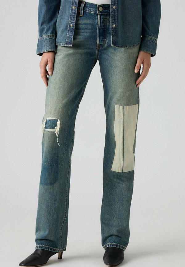 Levi's® 501® '90S - Straight leg jeans - rinsed blacktop - med indigo - worn in