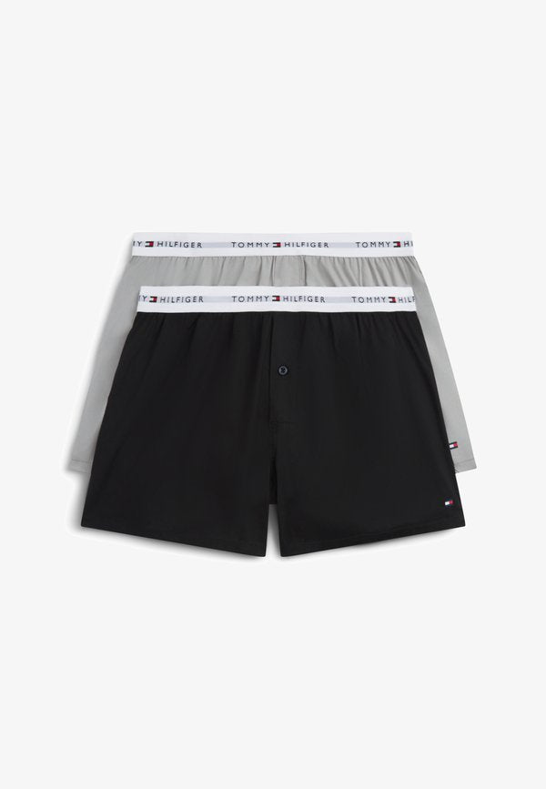 Tommy Hilfiger SIGNATURE 2 PACK - Boxer shorts - blk antique silver