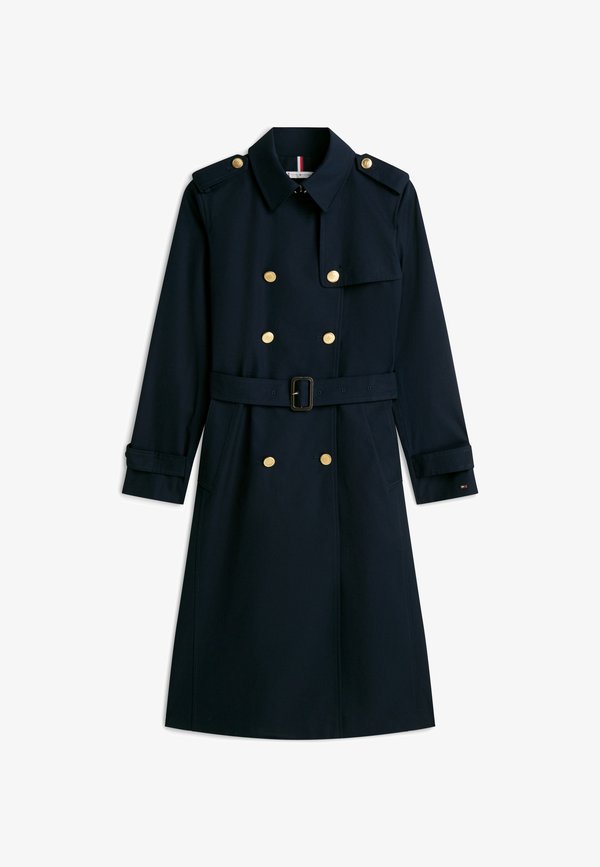 Tommy Hilfiger GOLD-TONE BUTTON SLIM TRENCH COAT - Trenchcoat - dark night navy
