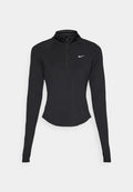 Nike Performance TEMPO - Long sleeved top - black/reflective silver-coloured