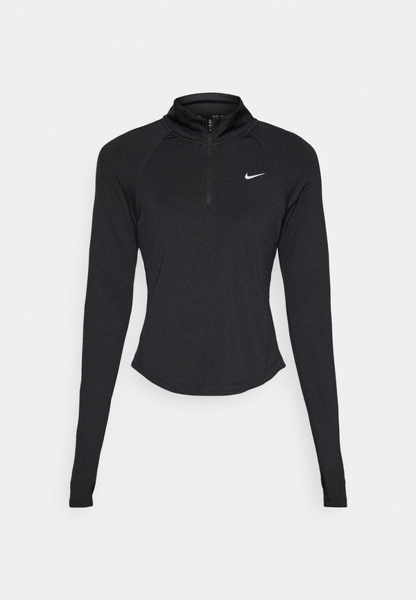 Nike Performance TEMPO - Long sleeved top - black/reflective silver-coloured