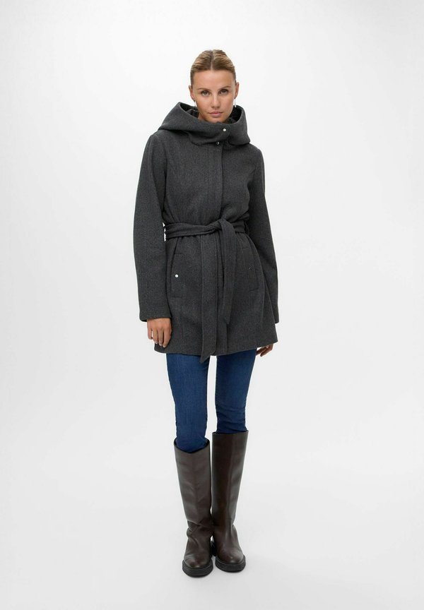 Vero Moda VMPOPLIVA - Short coat - dark grey melange