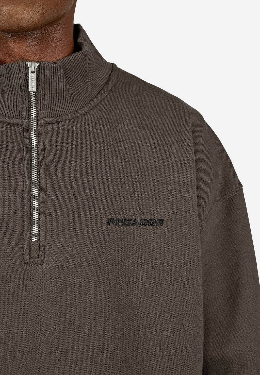Pegador LOGO OVERSIZED HALF ZIP SWEATER