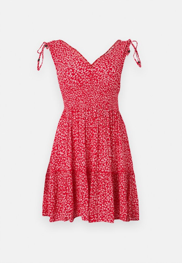 ONLY ONLFERNANDA Long - Day dress - salsa/white ditsy