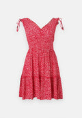 ONLY ONLFERNANDA Long - Day dress - salsa/white ditsy