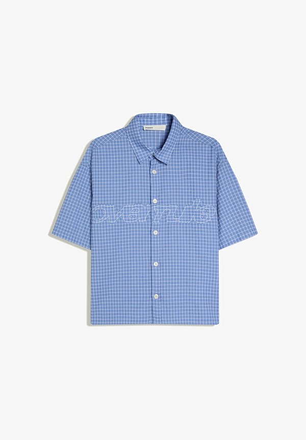 Bershka CHECKS PATCH - SHIRT - Shirt - dark blue
