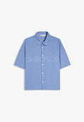 Bershka CHECKS PATCH - SHIRT - Shirt - dark blue