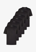 Jack & Jones 6 PACK - Basic T-shirt - 6x black (12284978)