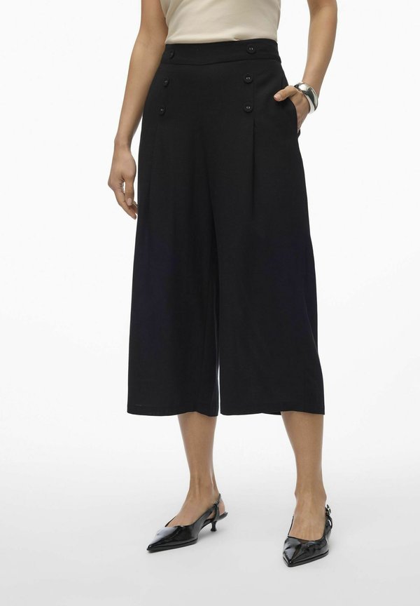 Vero Moda Culotte VMGISELLE - Trousers - black