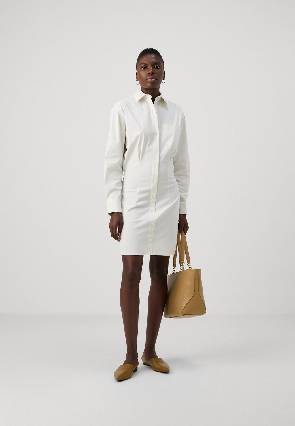 Good American STRETCH SHIRT DRESS