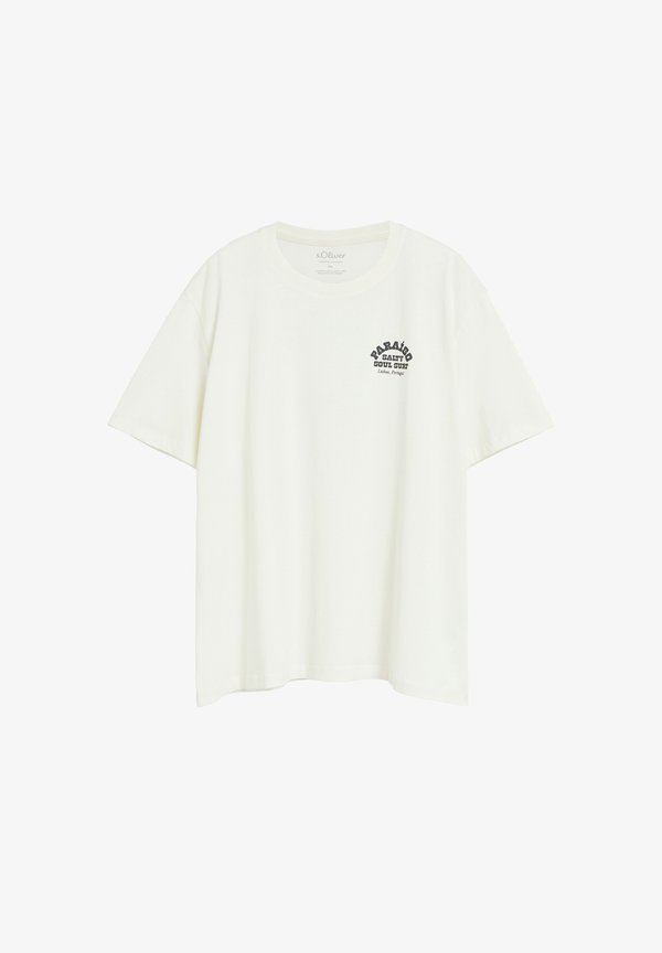 s.Oliver T-SHIRT - Print T-shirt - ecru