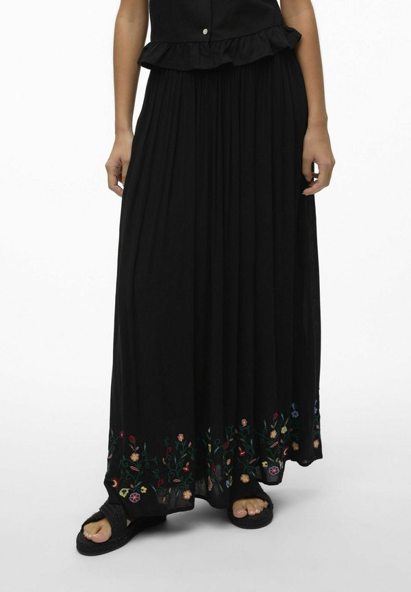 Vero Moda VMSINA High waist Long - Maxi skirt - black