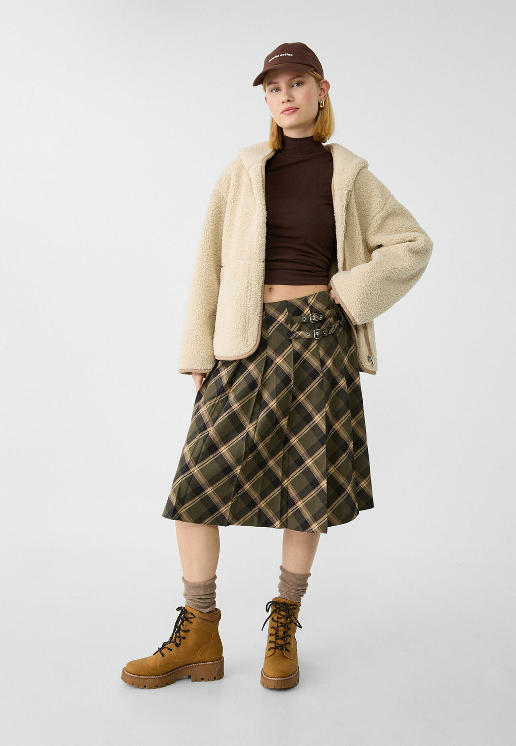 Stradivarius CHECK MIDI BUCKLES