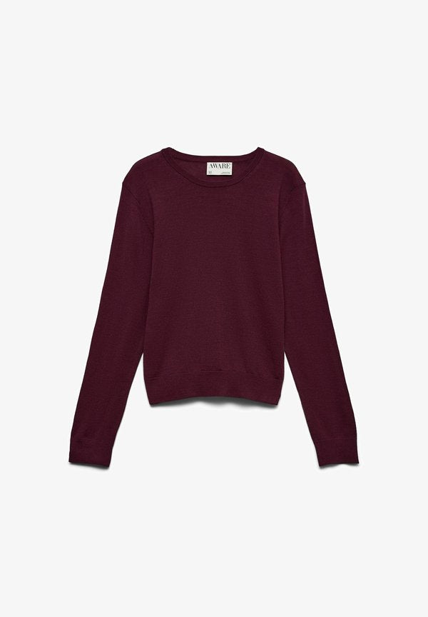 Vero Moda KNITTED PULLOVER AWCARA KNITTED PULLOVER - Jumper - catawba grape