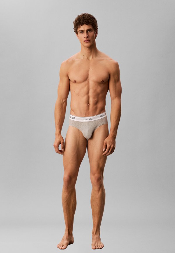 Calvin Klein 3 PACK  - Briefs - black grey heather dark