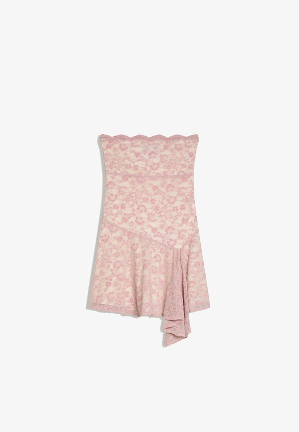 Bershka BANDEAU MINI DRESS - Day dress - light pink