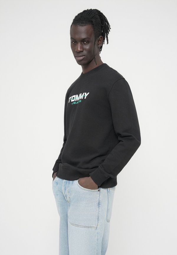 Tommy Jeans LOGO SUEDED TERRY CREW NECK SWEATSHIRT