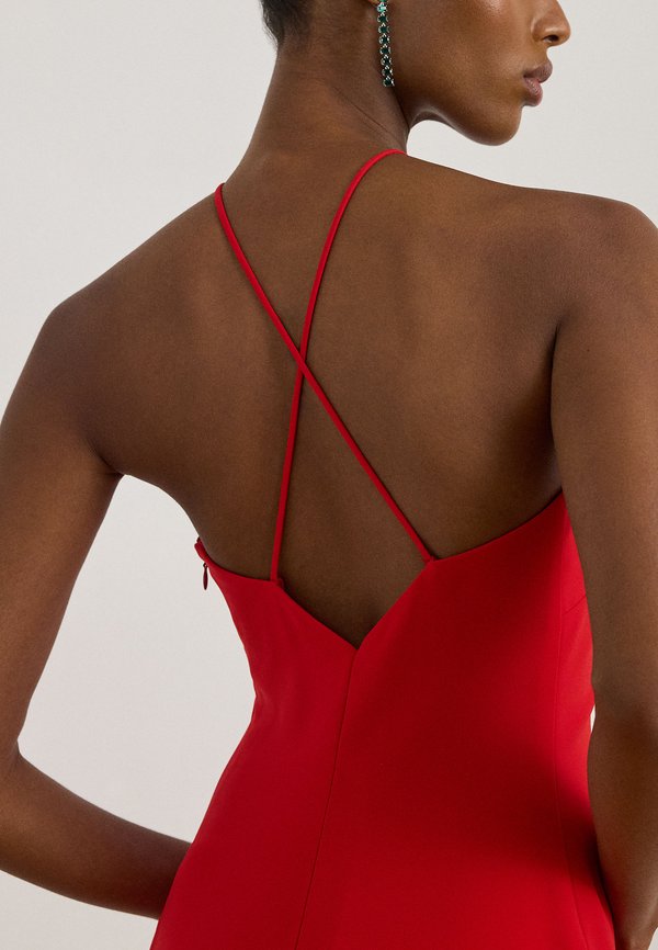 Lauren Ralph Lauren DOUBLE-FACED CREPE HALTER GOWN