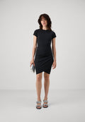 Good American SANDWASHED WRAP DRESS