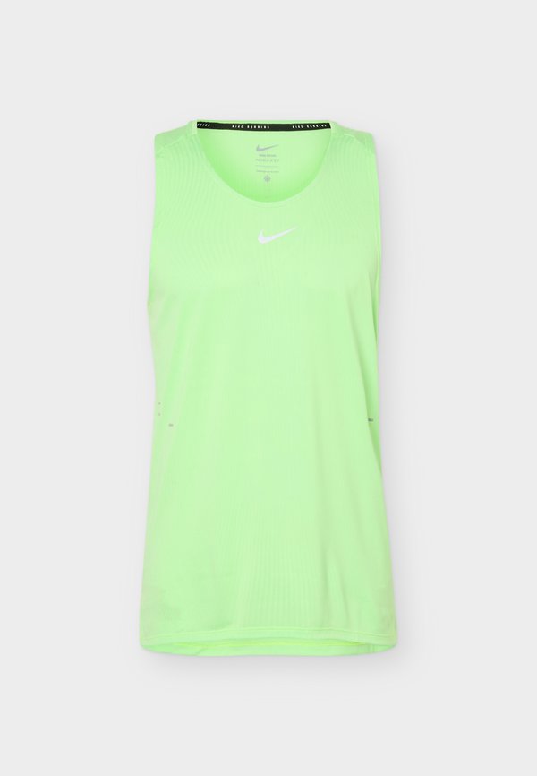 Nike Performance STRIDE TANK - Top - volt/light silver-coloured