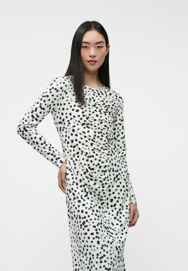 Calvin Klein RUCHED PRINTED MIDI