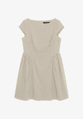 Vero Moda DRESS VMNADI SHORT DRESS - Day dress - oatmeal